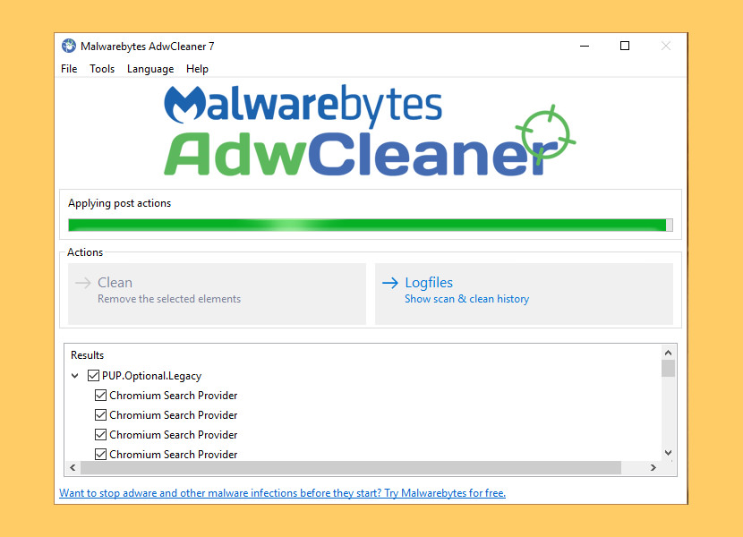 Malwarebytes AdwCleaner