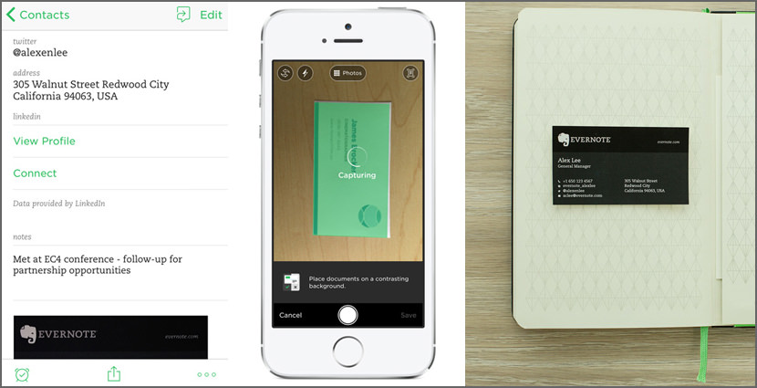 Evernote Business Card Scanning