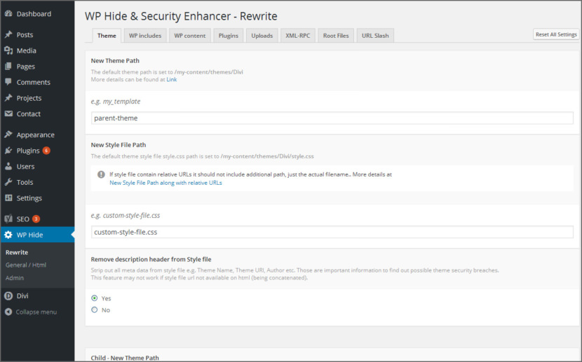 WP Hide & Security Enhancer