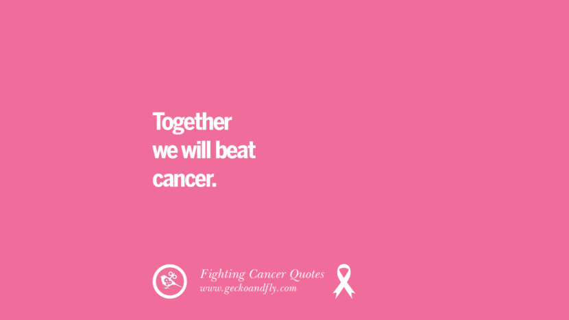 Together they will beat cancer.