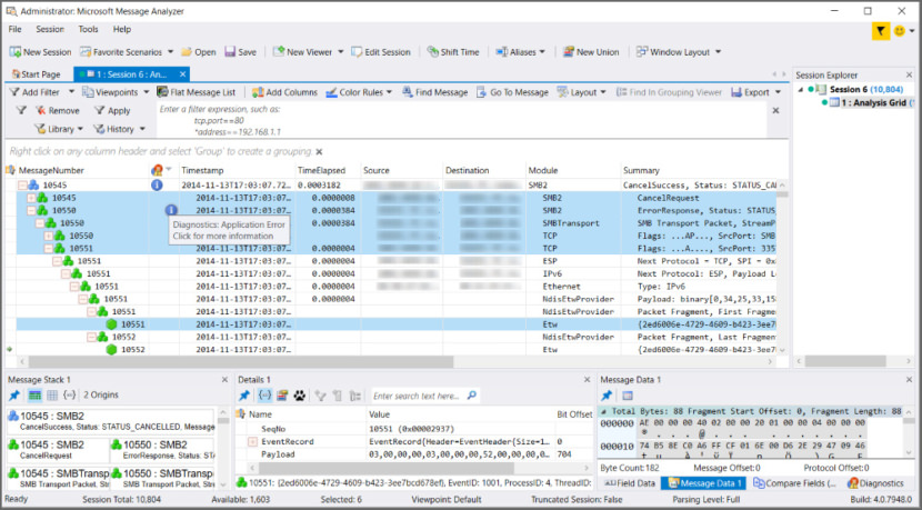 Microsoft Message Analyzer