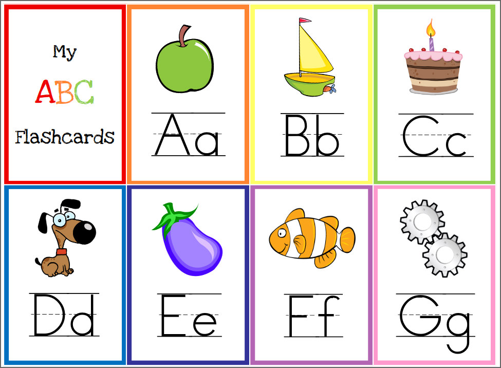 8 free printable educational alphabet flashcards for kids