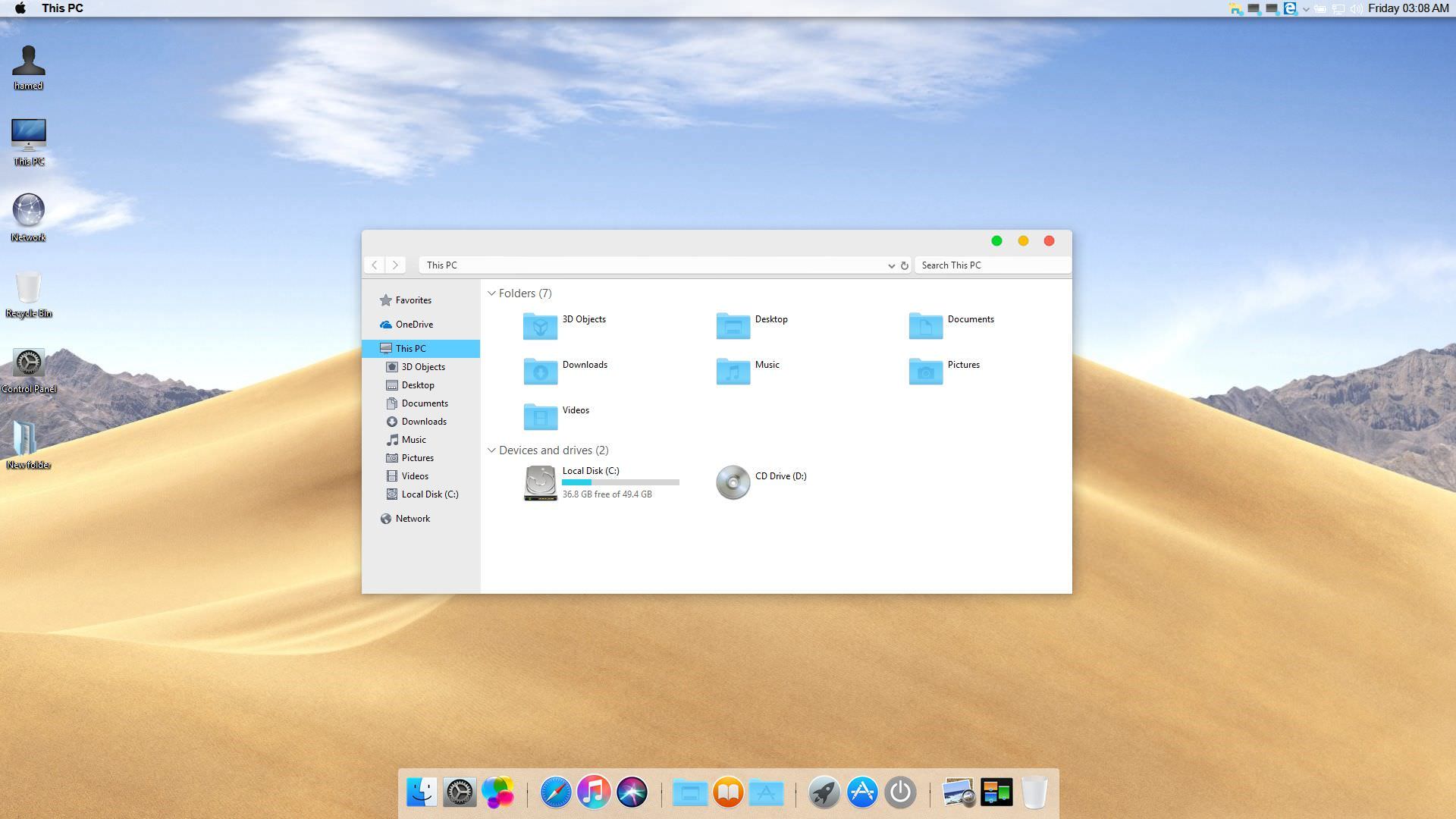 use mac os x on windows 10