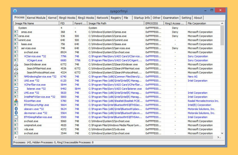 PCHunter anti-rootkit