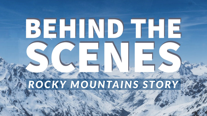 Screenshot of free rocky mountain YouTube thumbnail art template and thumbnail