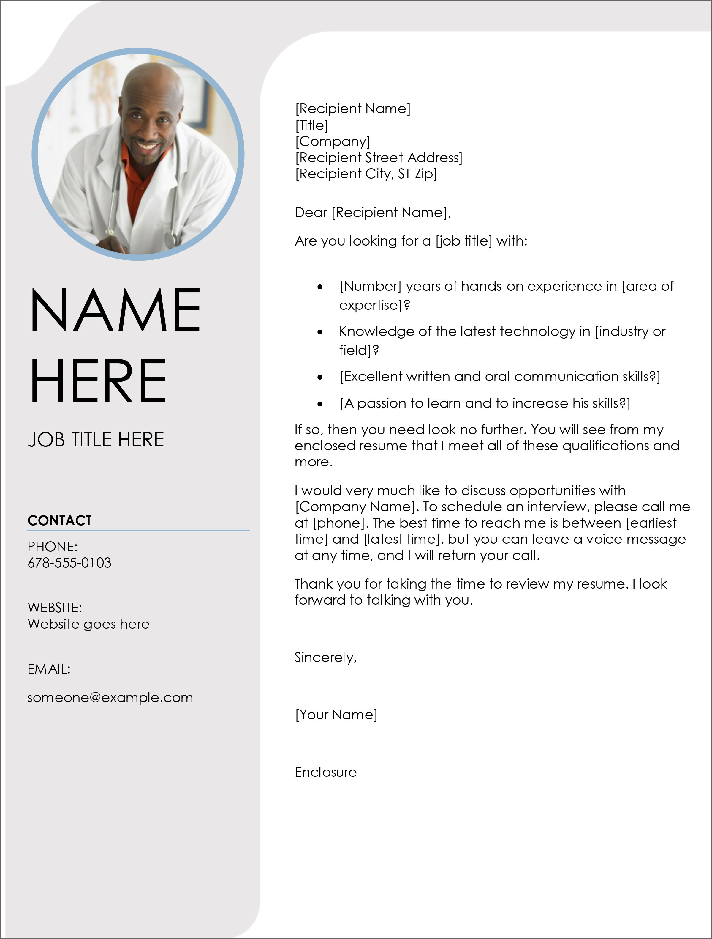 15+ Free Cover Letter Templates | Cover Letter Example : Cover Letter