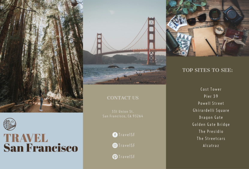 Screenshot of san francisco travel brochure template