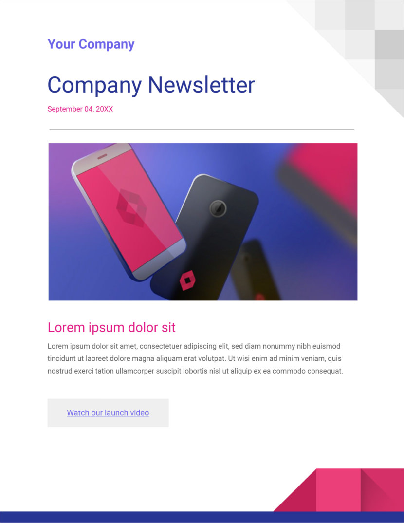 technology modern gadget Screenshot of free printable newsletter template for school and communities download