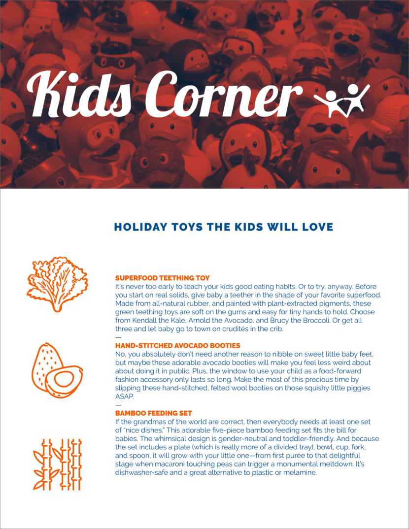 food kids Screenshot of free printable newsletter template for school and communities