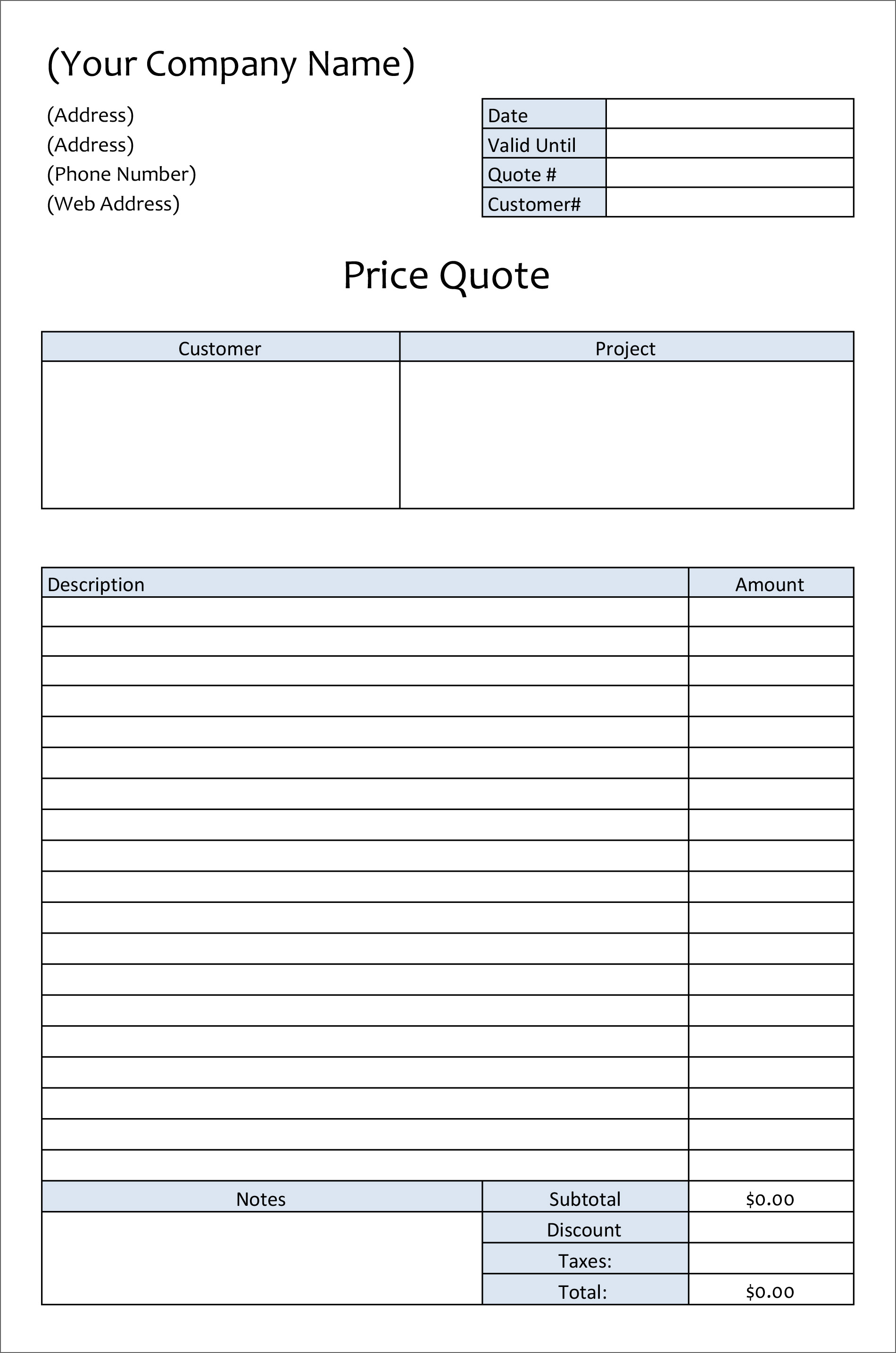 Quote Template Excel from www.geckoandfly.com