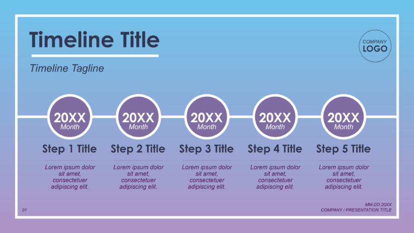 Screenshot of free gantt chart and project timeline template in powerpoint, microsoft excel, and google sheets format