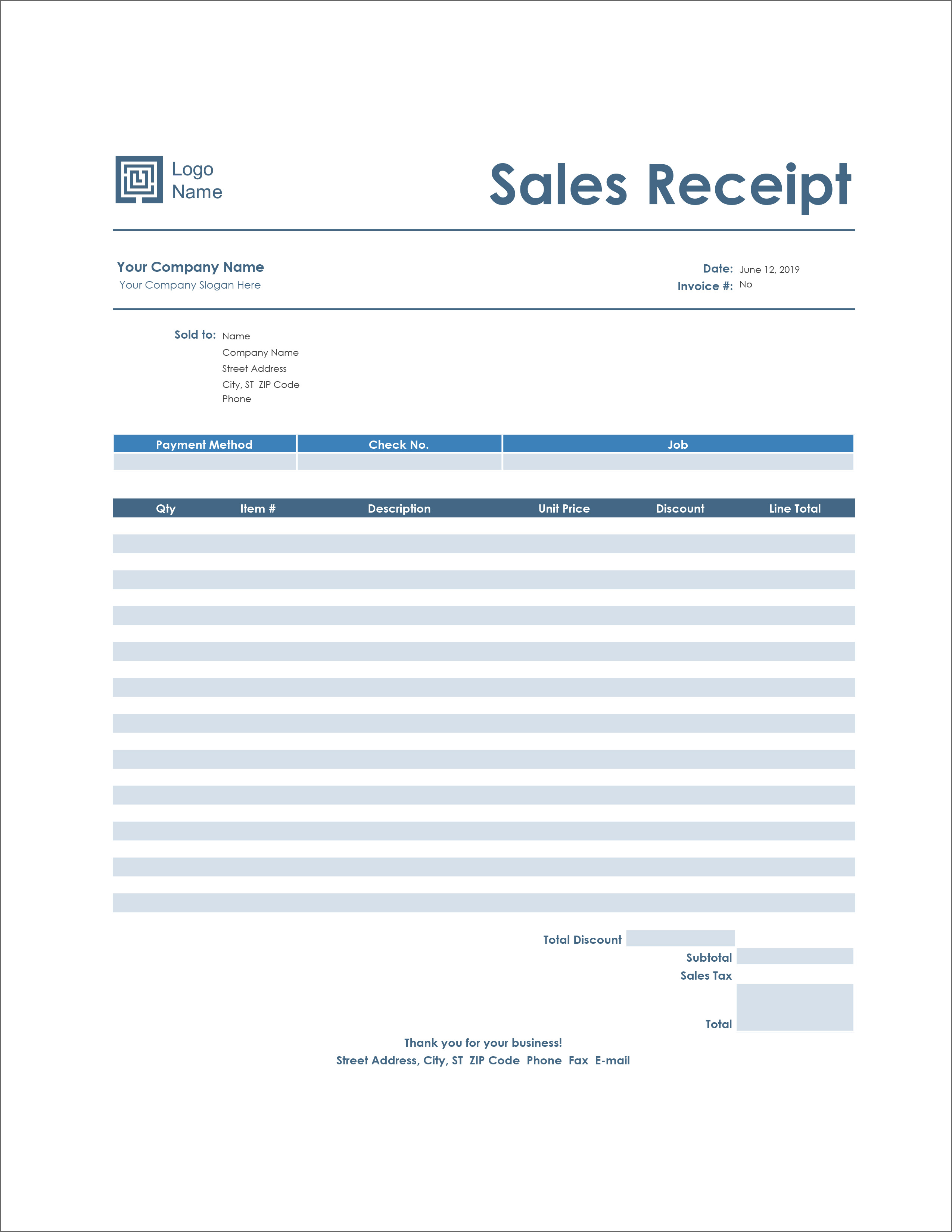 14 Free Receipt Templates Download For Microsoft Word Excel And Google Sheets