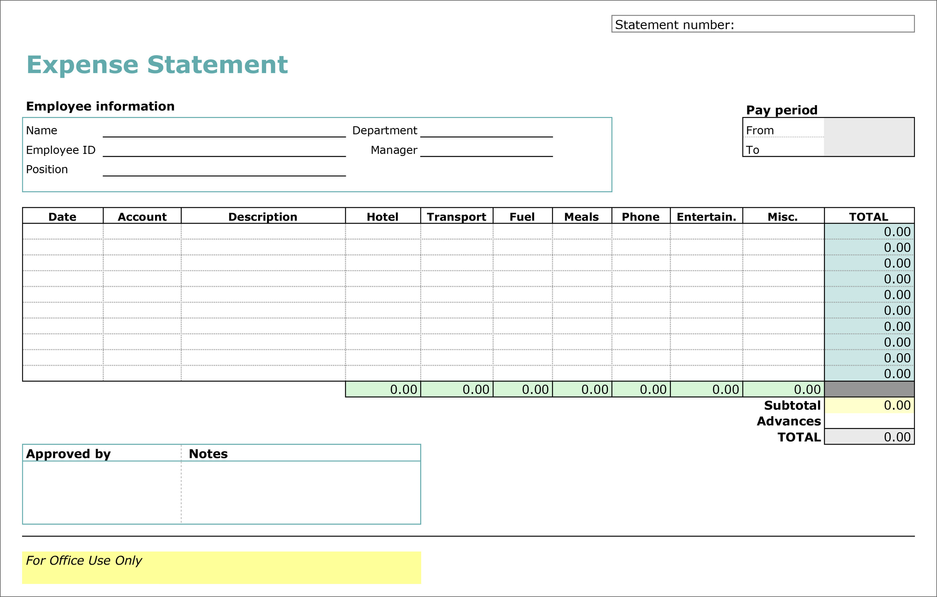 Receipt Template Excel Editable Printable Invoice Template