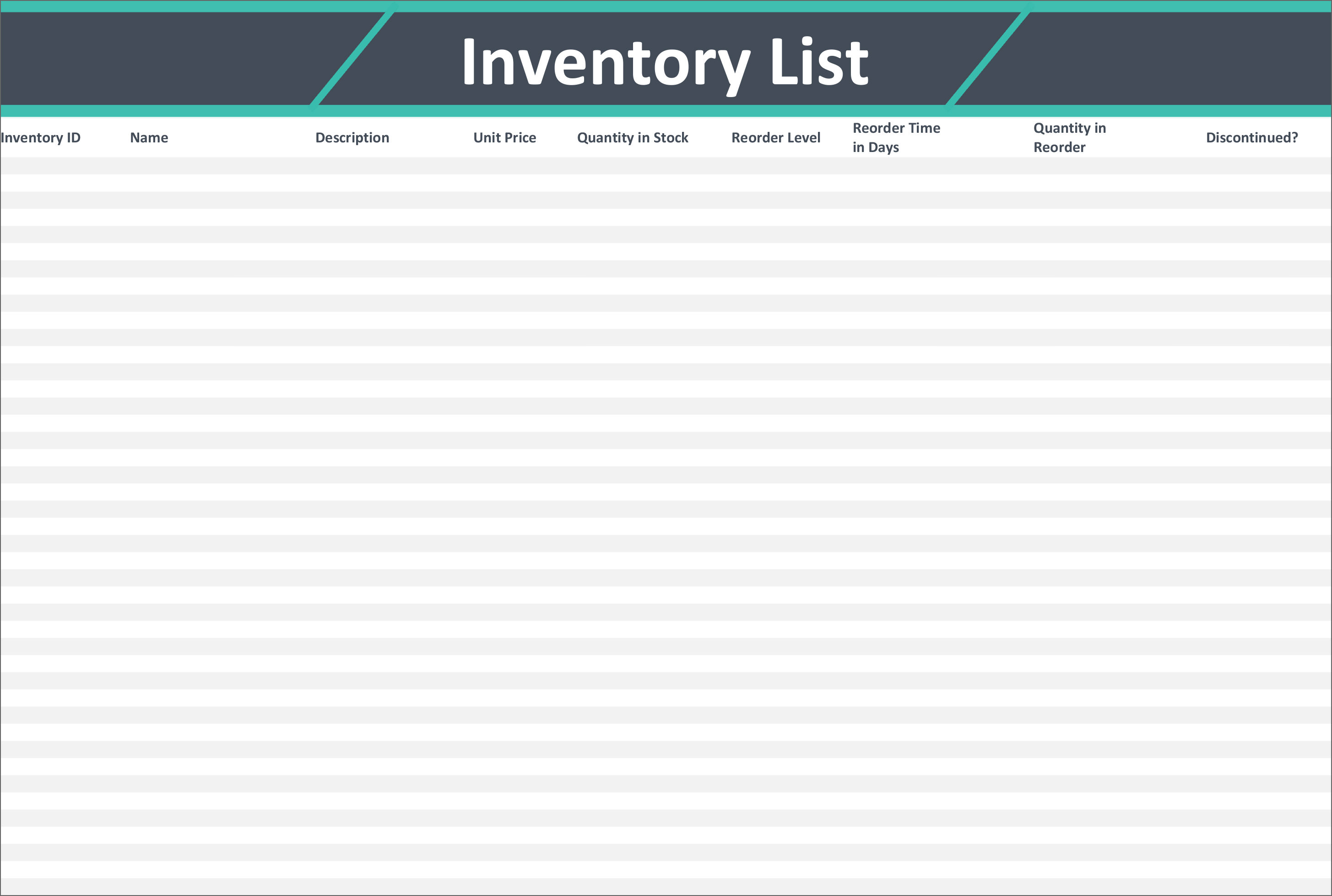 Free Excel Inventory Template from www.geckoandfly.com