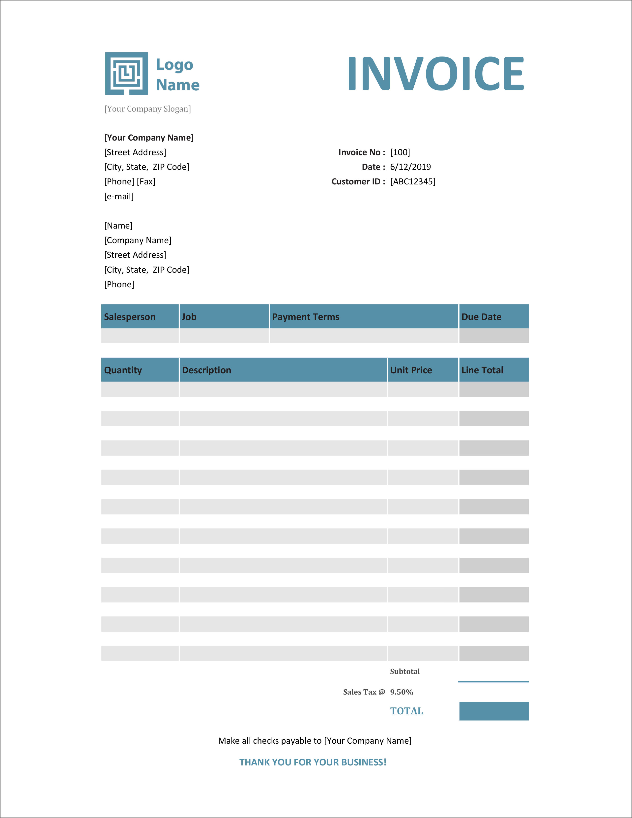 32 Free Invoice Templates In Microsoft Excel And DOCX Formats