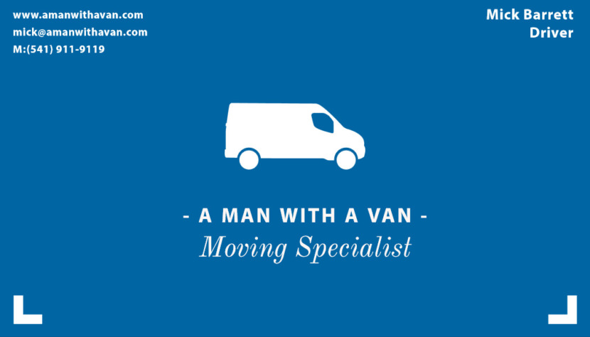 Screenshot of blank Moving Specialist Business Card Template