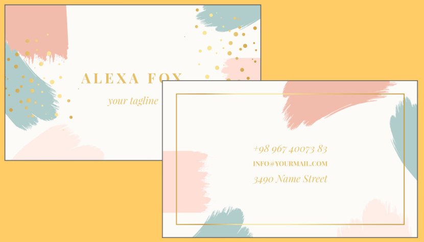 Screenshot of blank Elegant Business Card Template