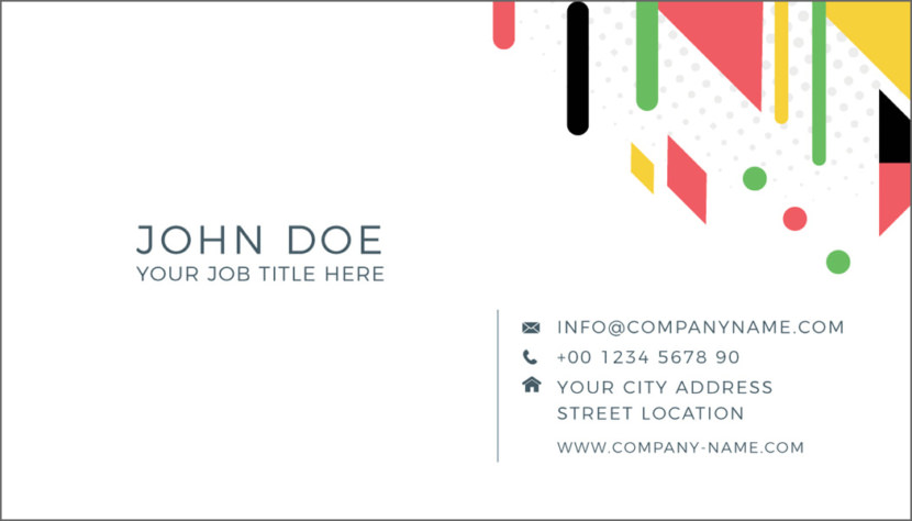 Screenshot of blank Abstract Business Card Template