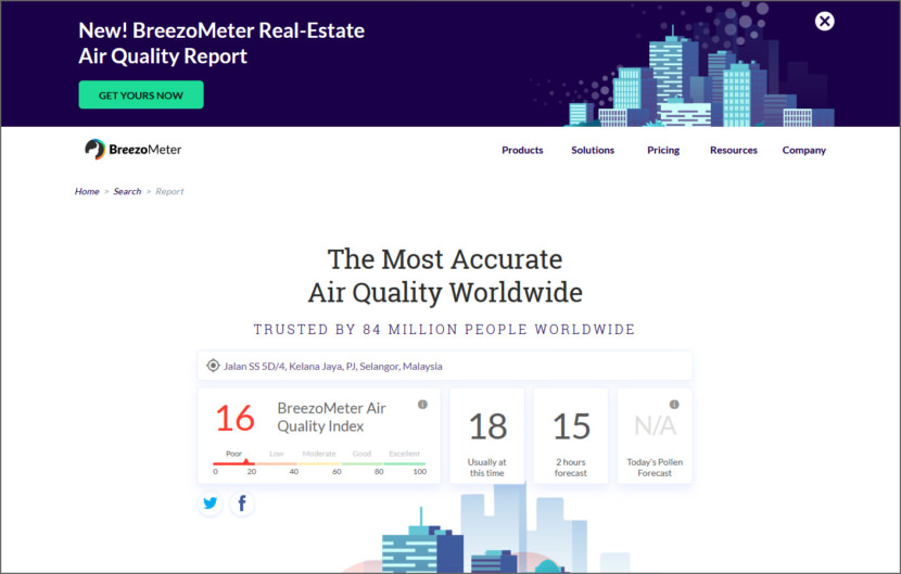 BreezoMeter Air Quality Index