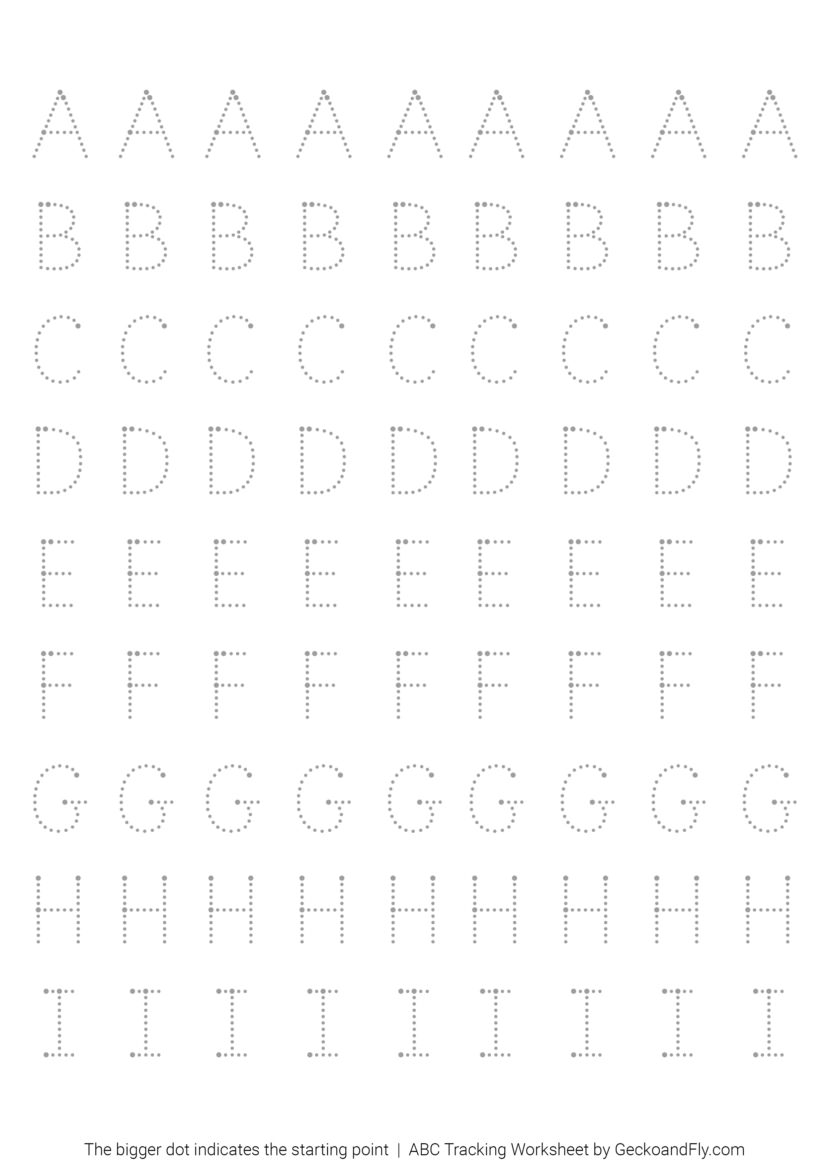 Screenshot of minimalist ABC flashcards for toddlers in smartphone format
