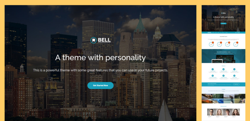 Bell is a single page Bootstrap 4 theme. Bell can be used for multipurpose websites including Agency, Startup, Business, Factory, Real Estate, Construction, Finance, Consulting, Cleaning Service or any type of business website.