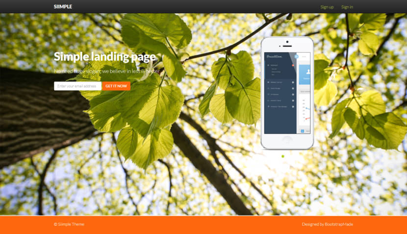 Siimple is a bootstrap landing page template. Minimal and above the fold content is the main key of ‘Siimple’ template. You can use it for app showcases, selling single products or capturing potential customers via newsletter /sign up form. It's a really simple template but a very powerful landing page.