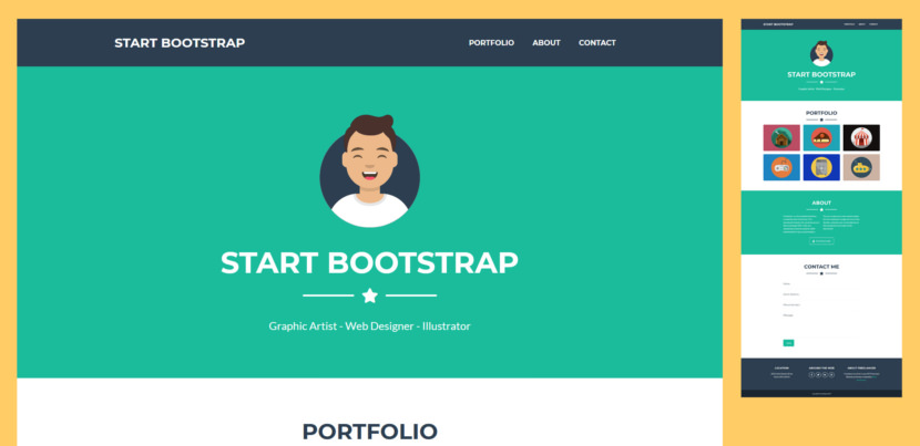 Freelancer is a flat design, one page Bootstrap portfolio theme perfect for freelancer portfolios, or any other one page website. Fully responsive portfolio theme ready to customize and publish. Ideal for a simple resume website.