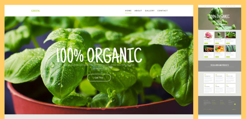 Green is a free html5 website template suitable for agricultural, ecology, farming, gardening, lawn services and for any organic businesses. It has a clean and modern design with sleek and cool, nature-design icon fonts. Green can showcase your organic products using pop-up galleries or pop-up videos.