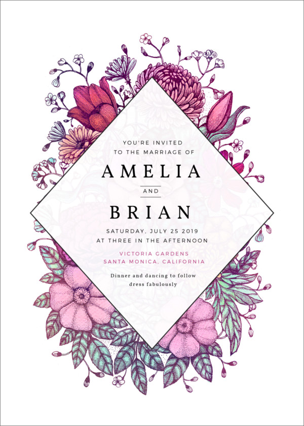 16 Free Wedding Invitation Template Cards - Printable And Editable