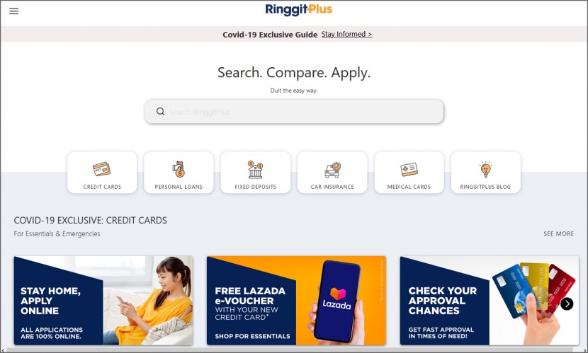 ringgitplus compare credit card personal loans fixed deposit insurance in Malaysia