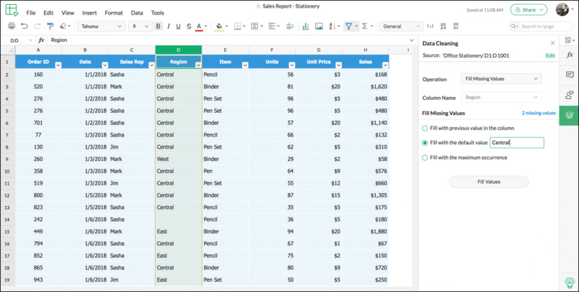 Zoho Sheet