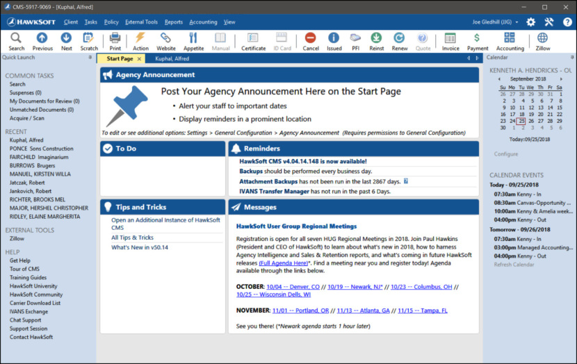 HawkSoft Insurance Agency Management System