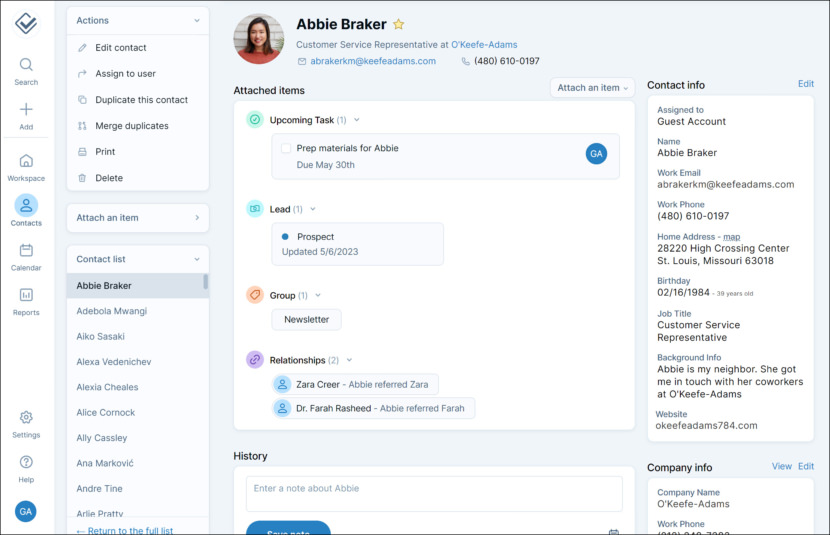 Less Annoying CRM