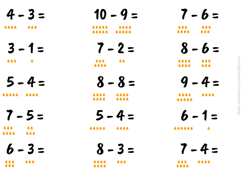 Free Addition & Subtraction Math Worksheets