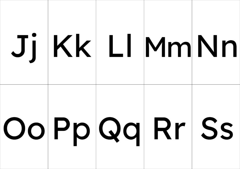 A4 Printable ABC 123 Minimalist Flash Cards alphabets ABC