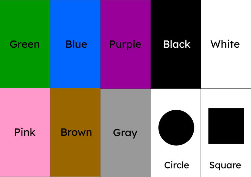 A4 Printable ABC 123 Minimalist Flash Cards colour