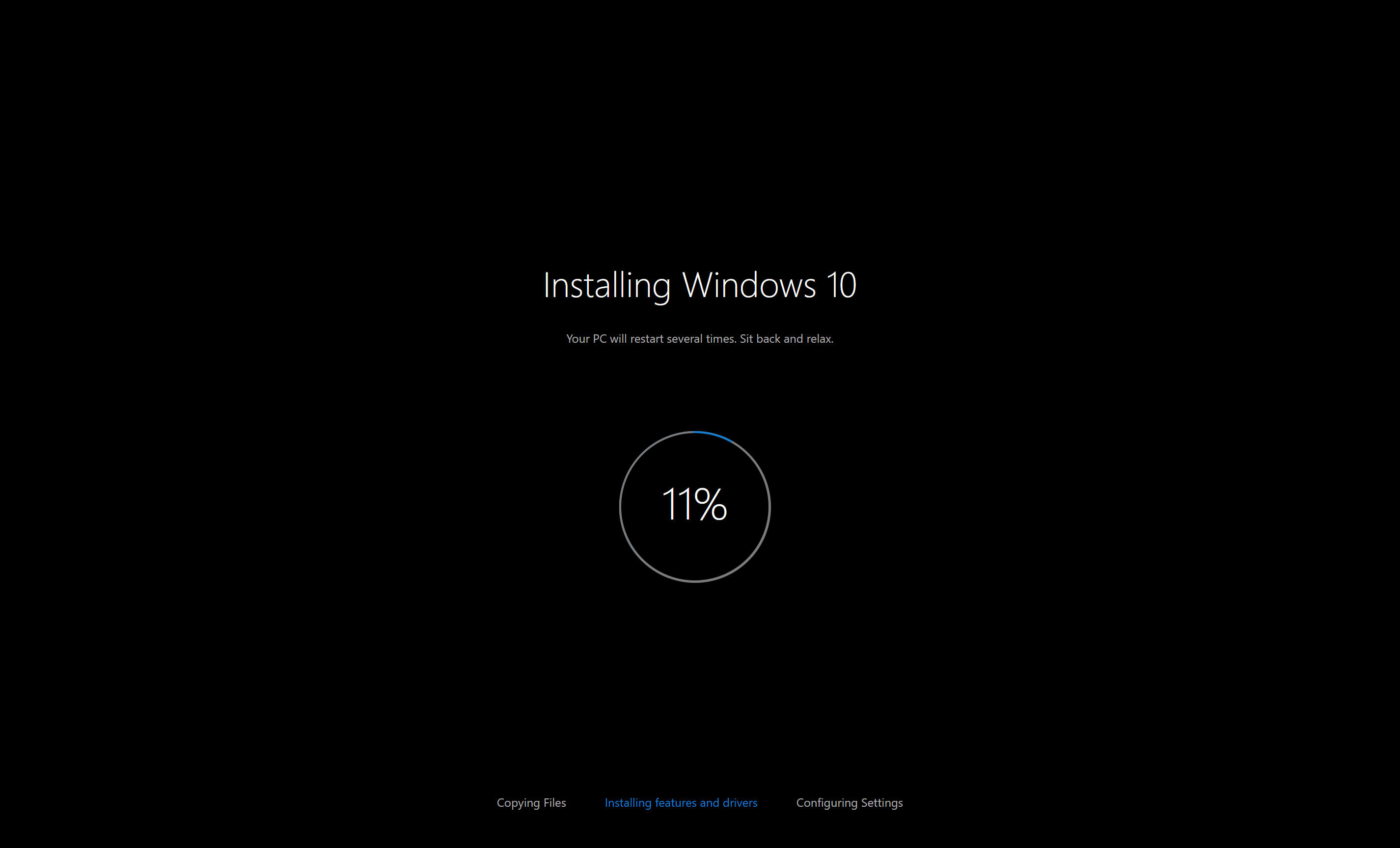 Windows 10 updating screen prank