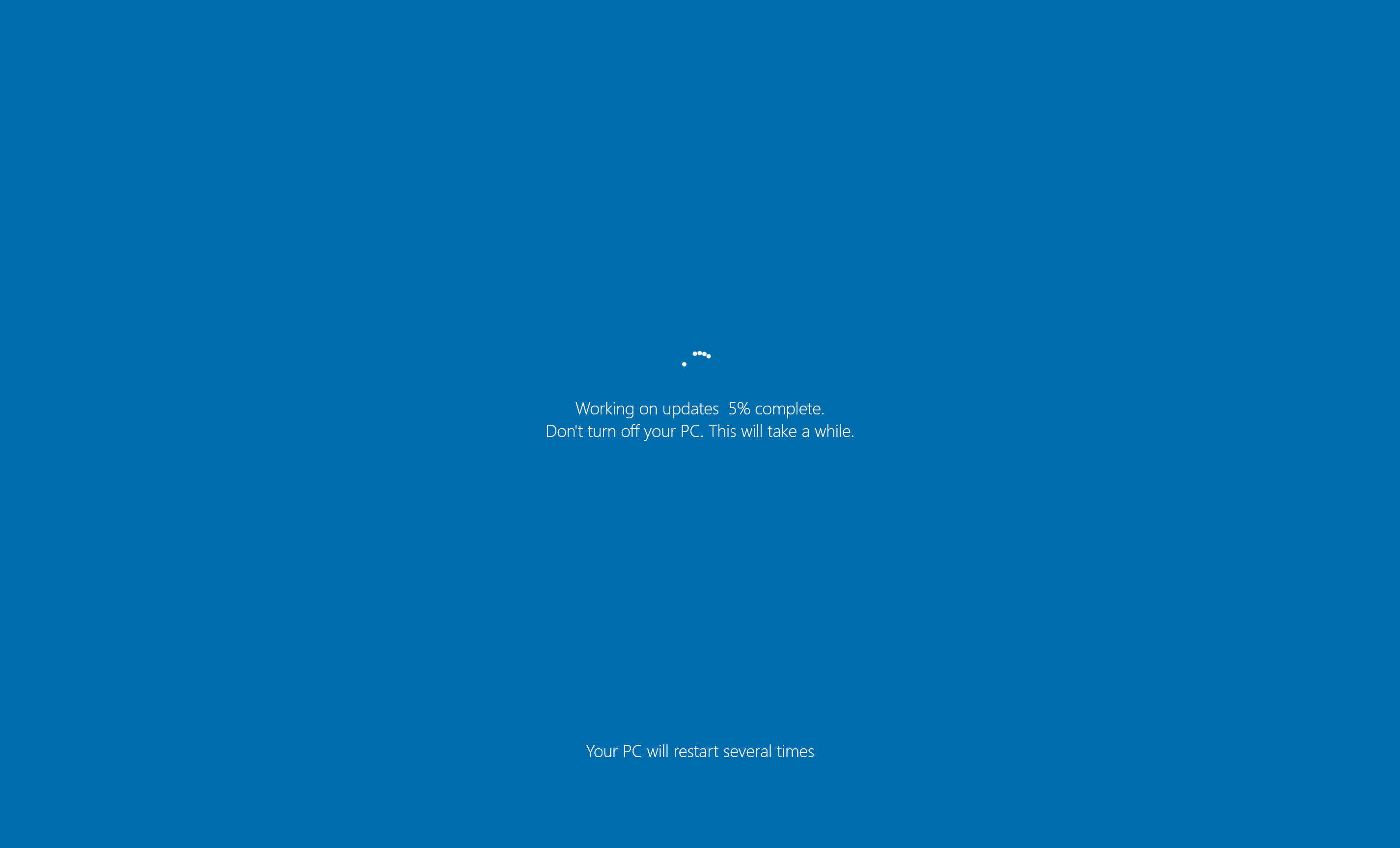 Windows 11 updating screen prank