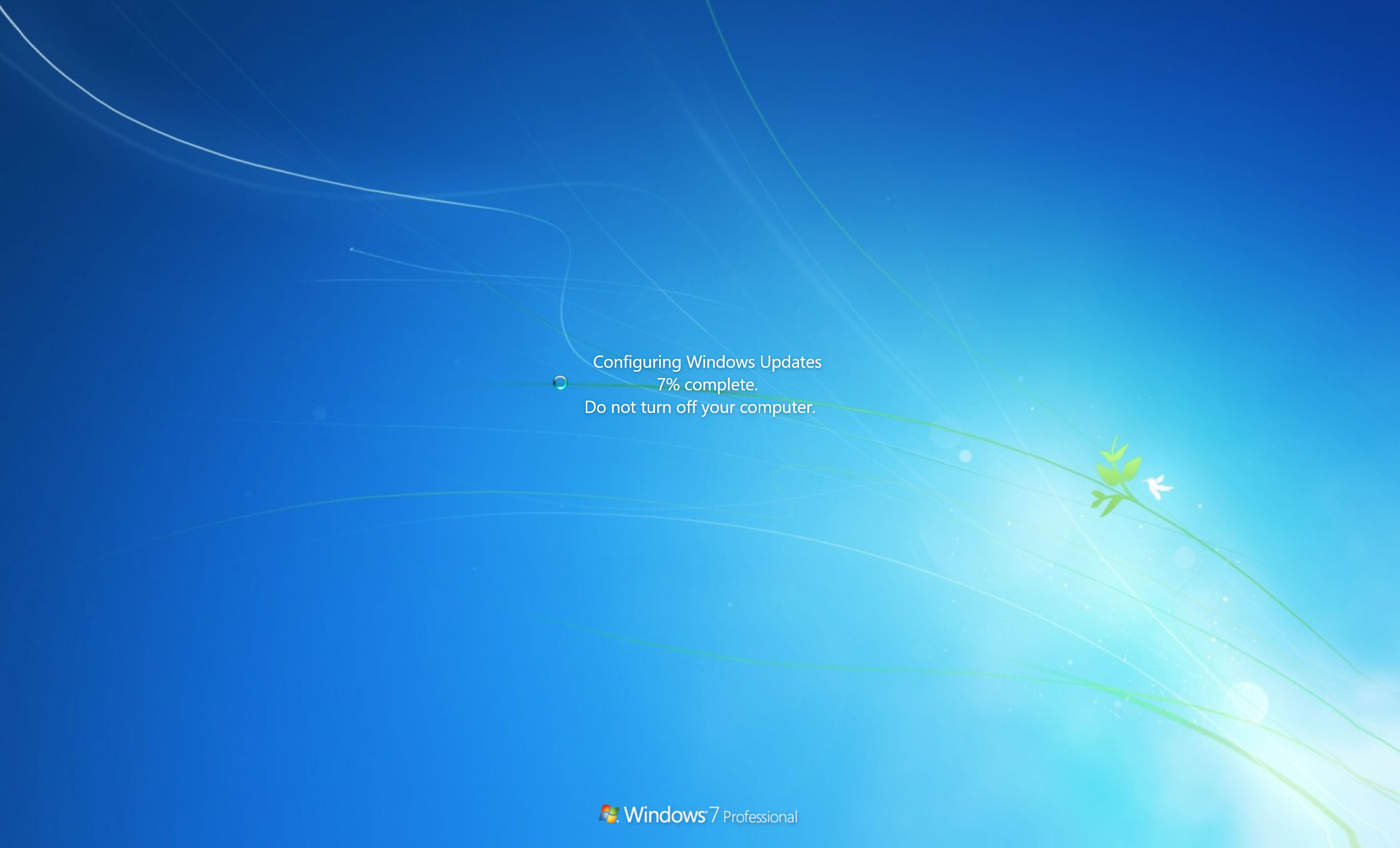 Windows 7 updating screen prank