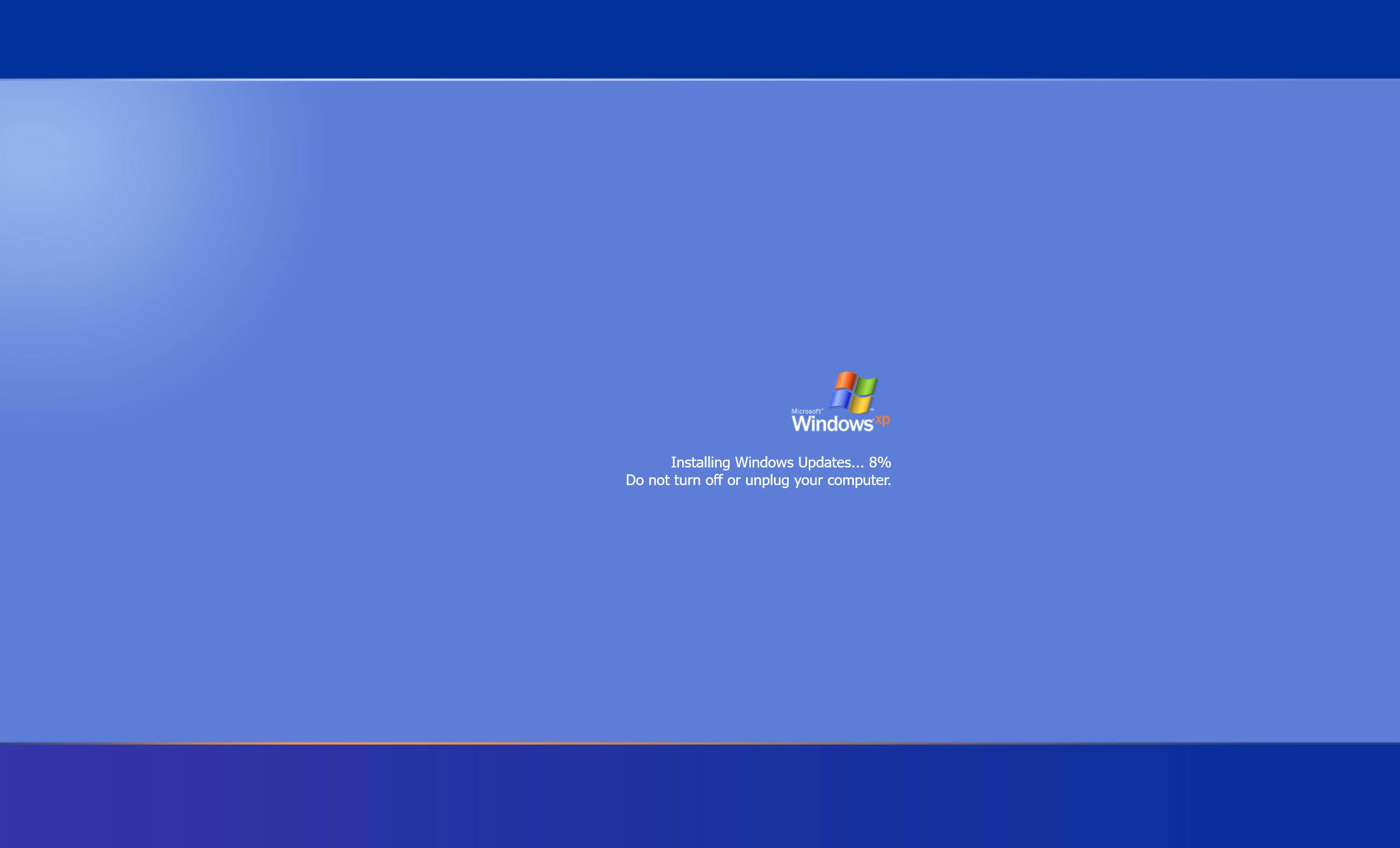 Windows XP updating screen prank