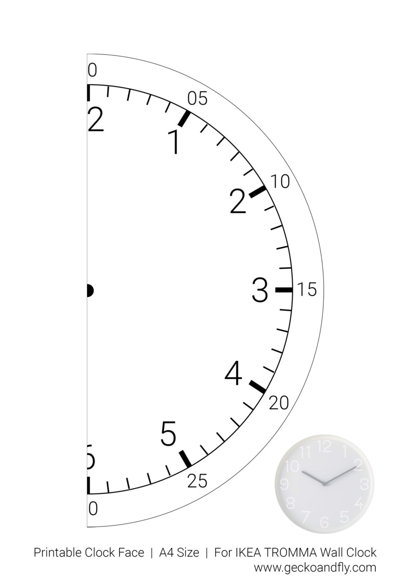 IKEA TROMMA Clock Face Template