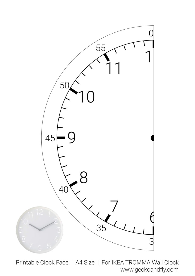 IKEA TROMMA Clock Face Template