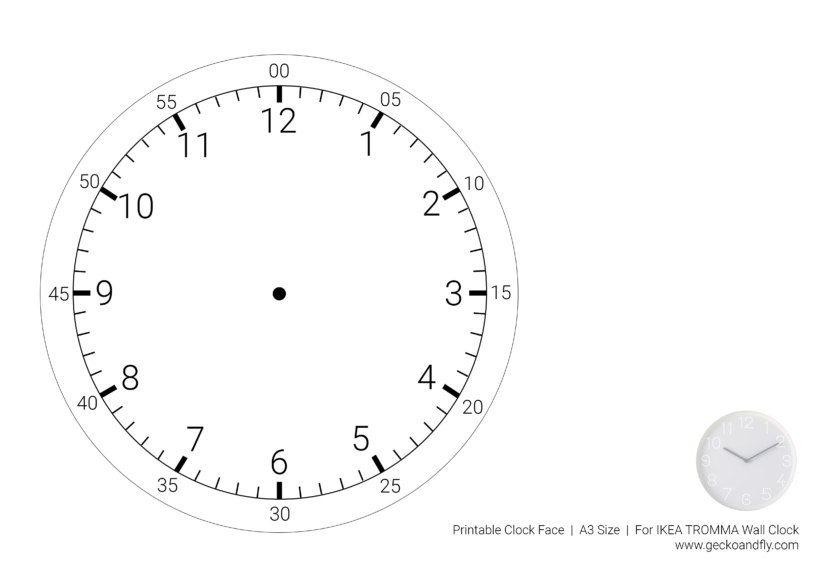 IKEA TROMMA Clock Face Template