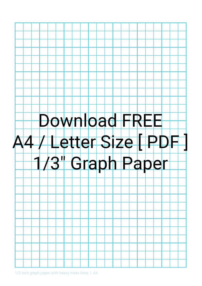Printable 1/3 Inch Graph Paper Template in A4 and Letter size