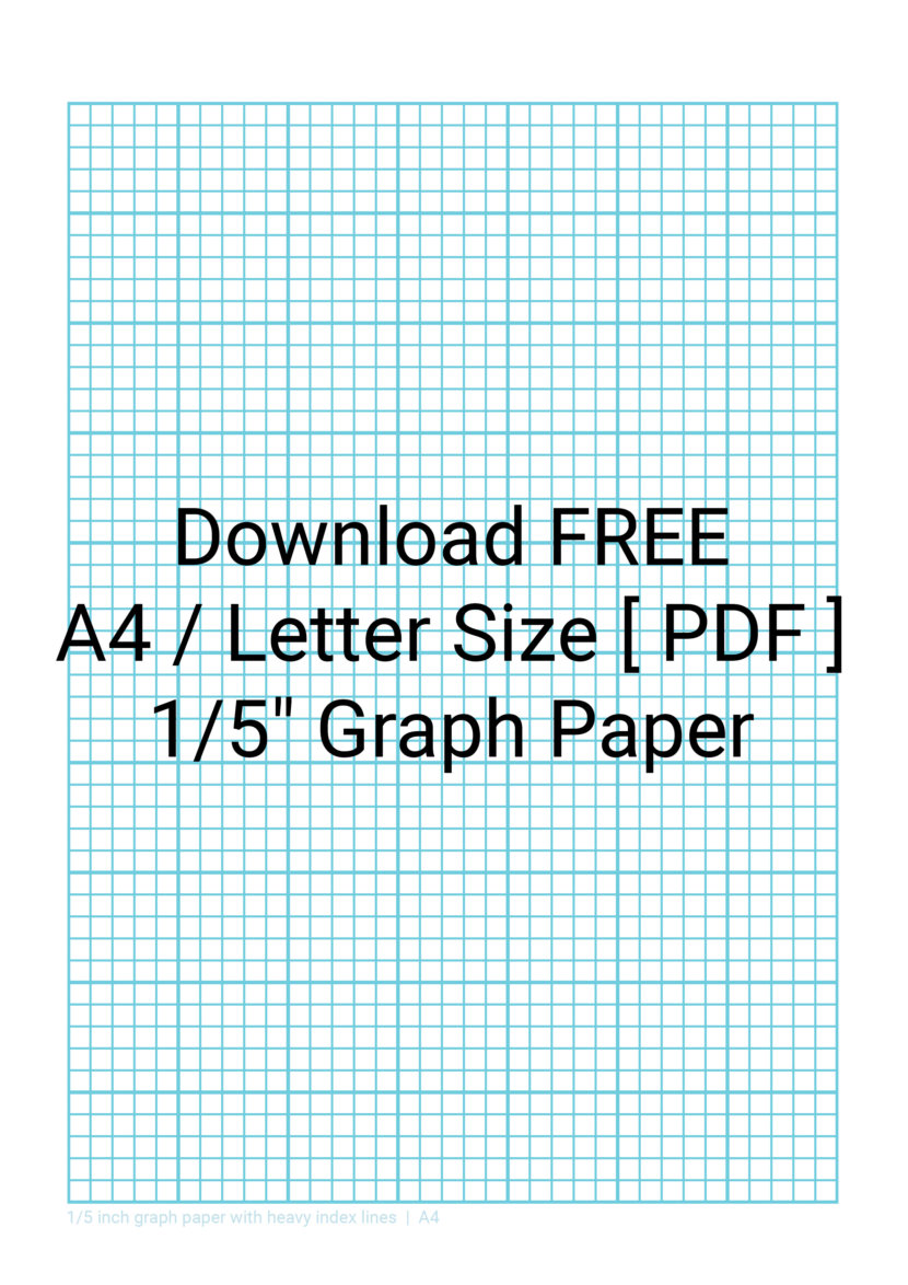 Printable 1/5 Inch Graph Paper Template in A4 and Letter size