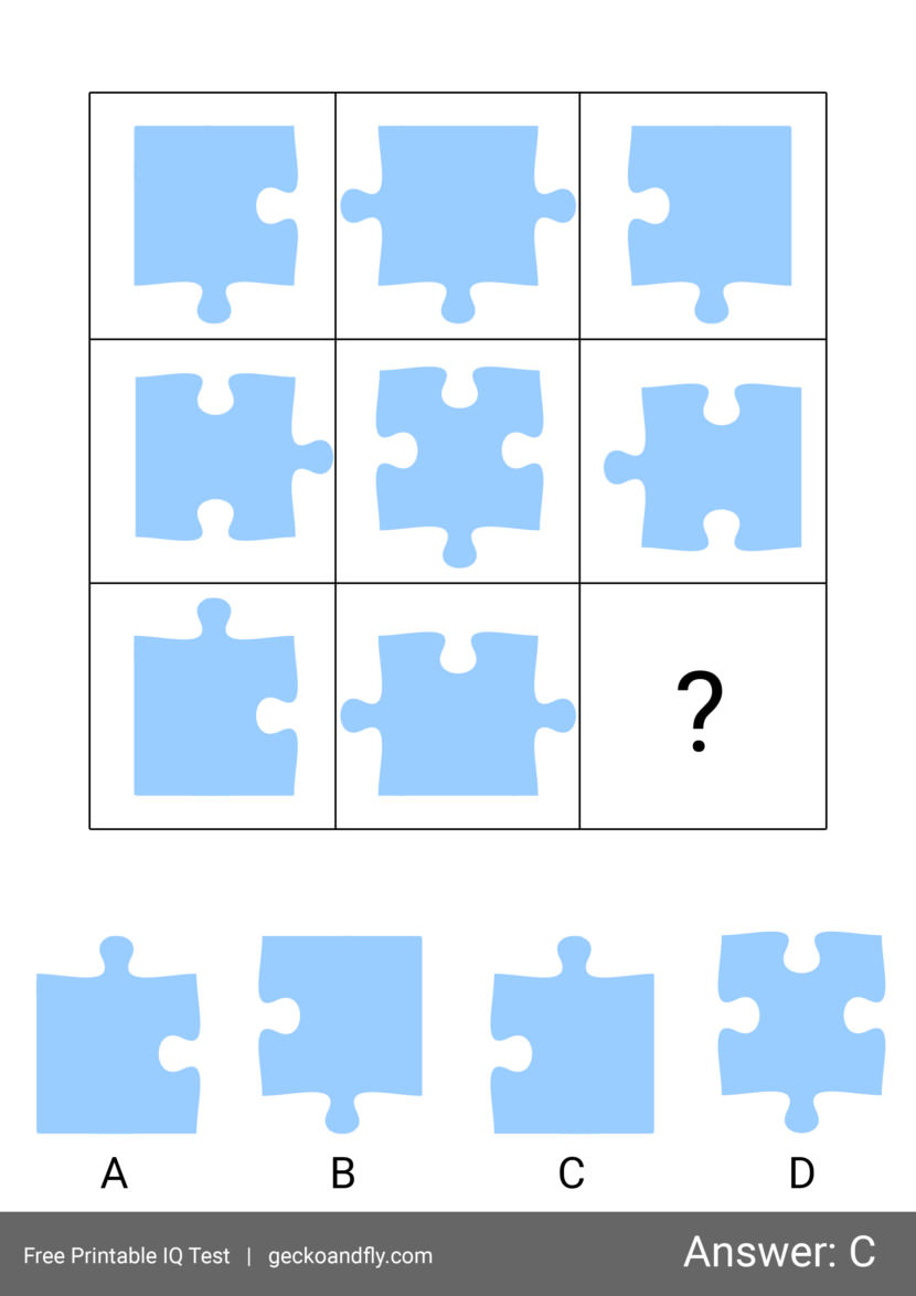 Simple IQ Test For Kids