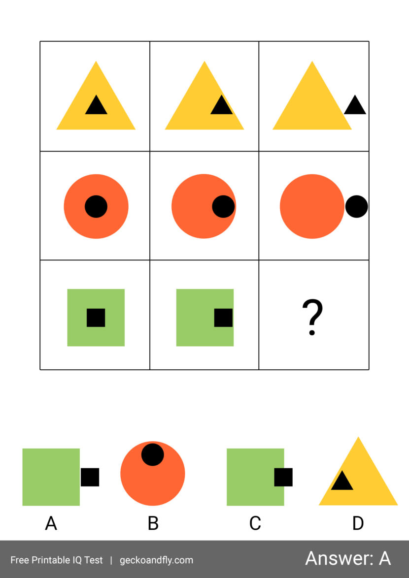 Simple IQ Test For Kids