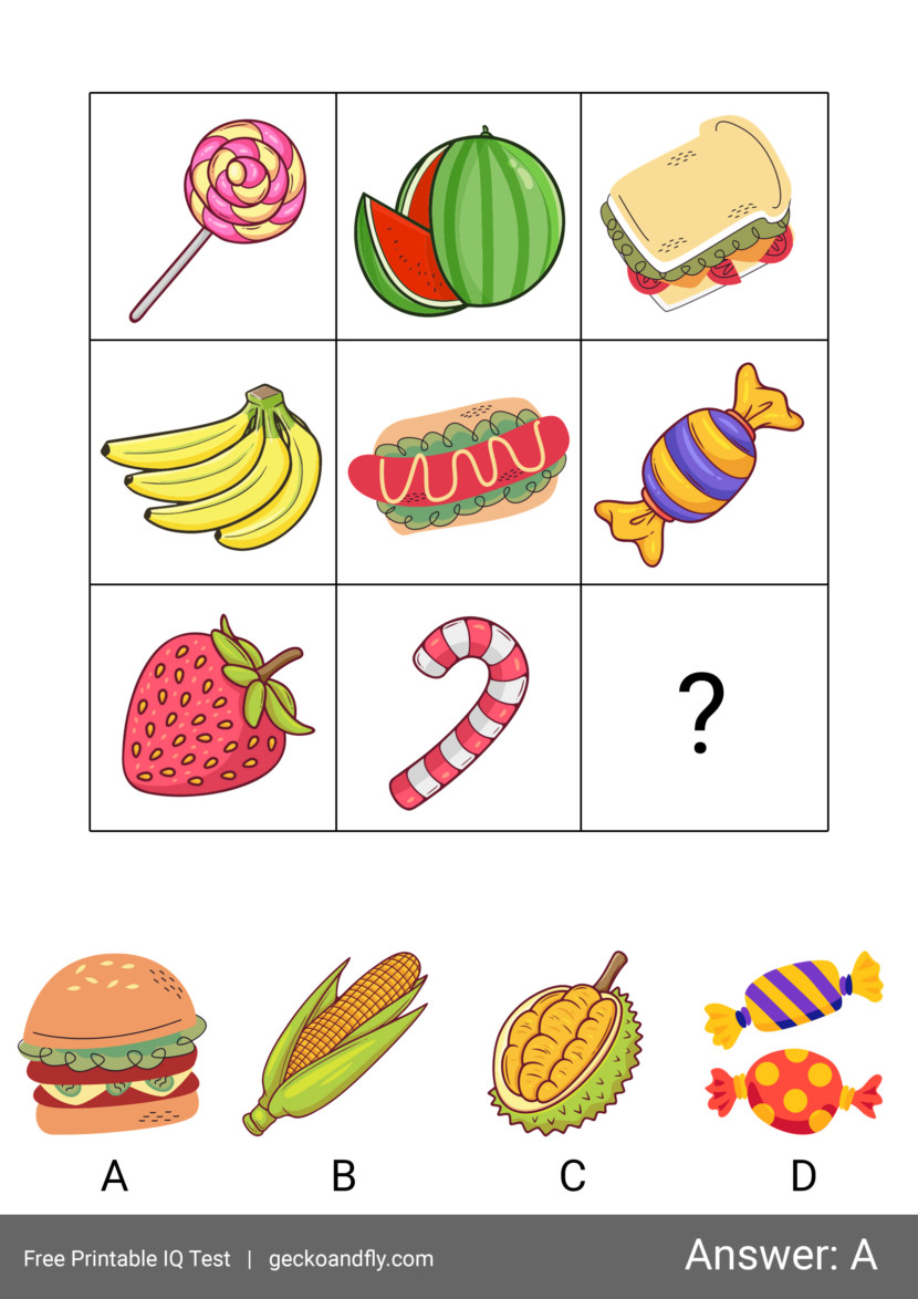 Simple IQ Test For Kids