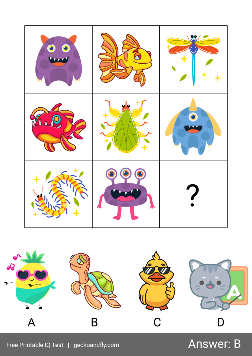 Simple IQ Test For Kids