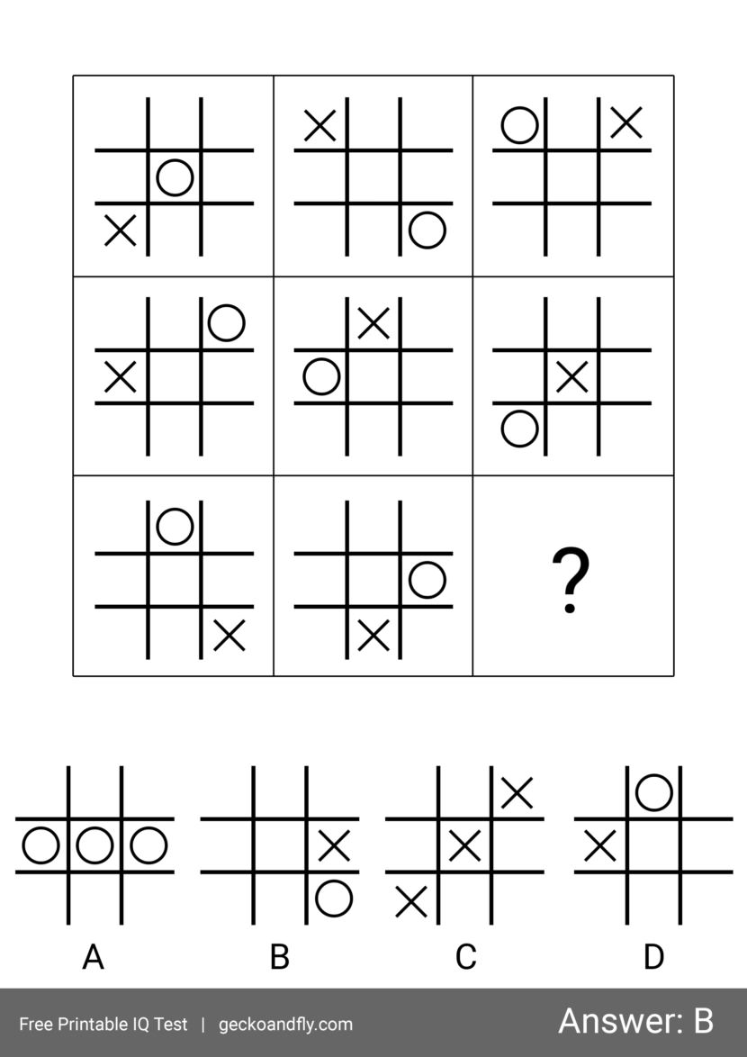 Simple IQ Test For Kids